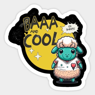 SHEEP, BAA and COOL Sticker